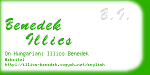 benedek illics business card